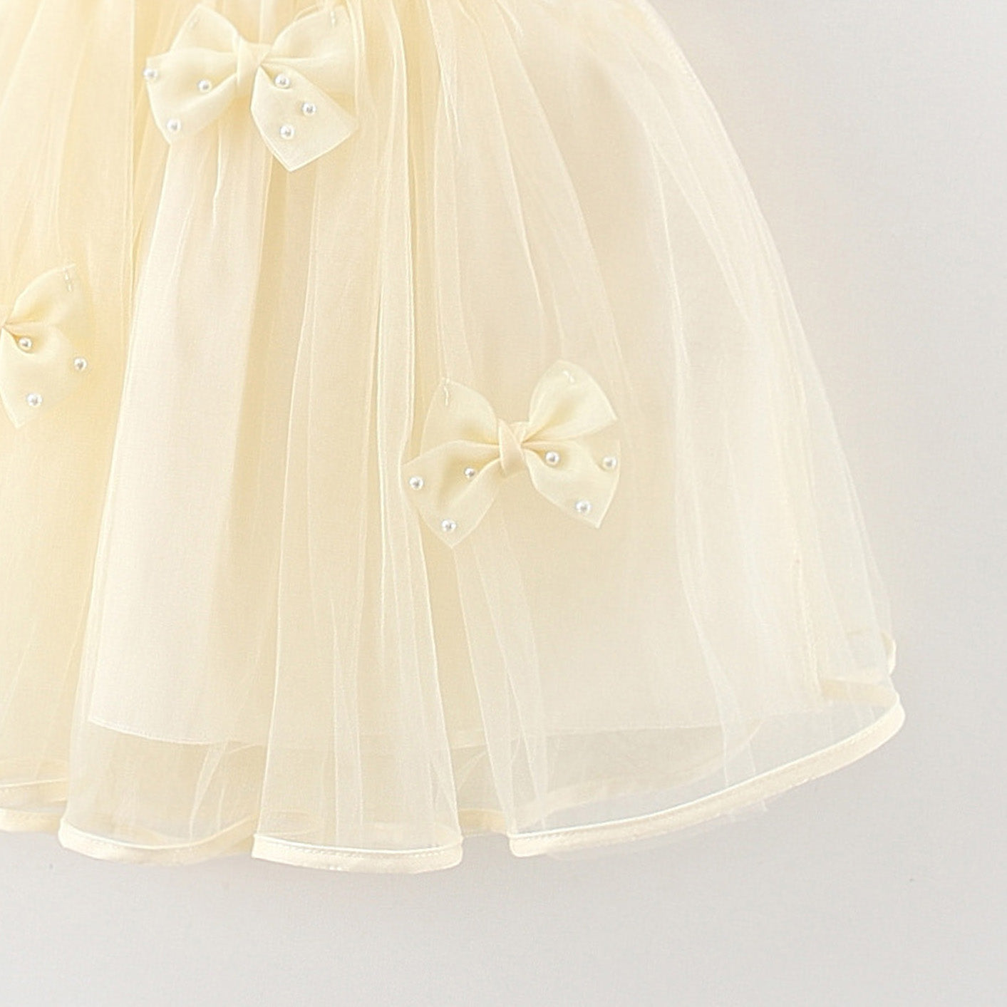 Girls Solid Round Neck Gathered or Pleated A-Line Dress