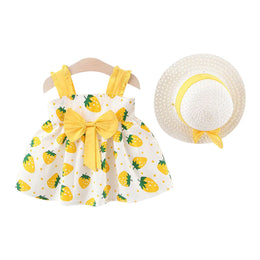 Girls Conversational Printed A-Line Mini Dress