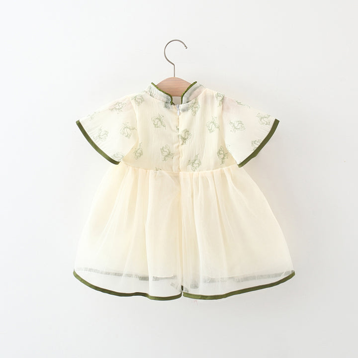 Girls Printed Fit and Flare Dress