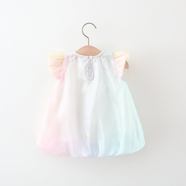 Girls Print Balloon Dress