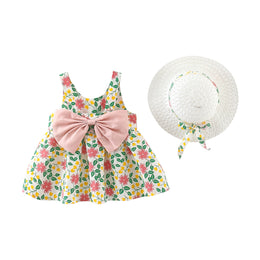 Girl's Floral Printed Fit - Flare Dress