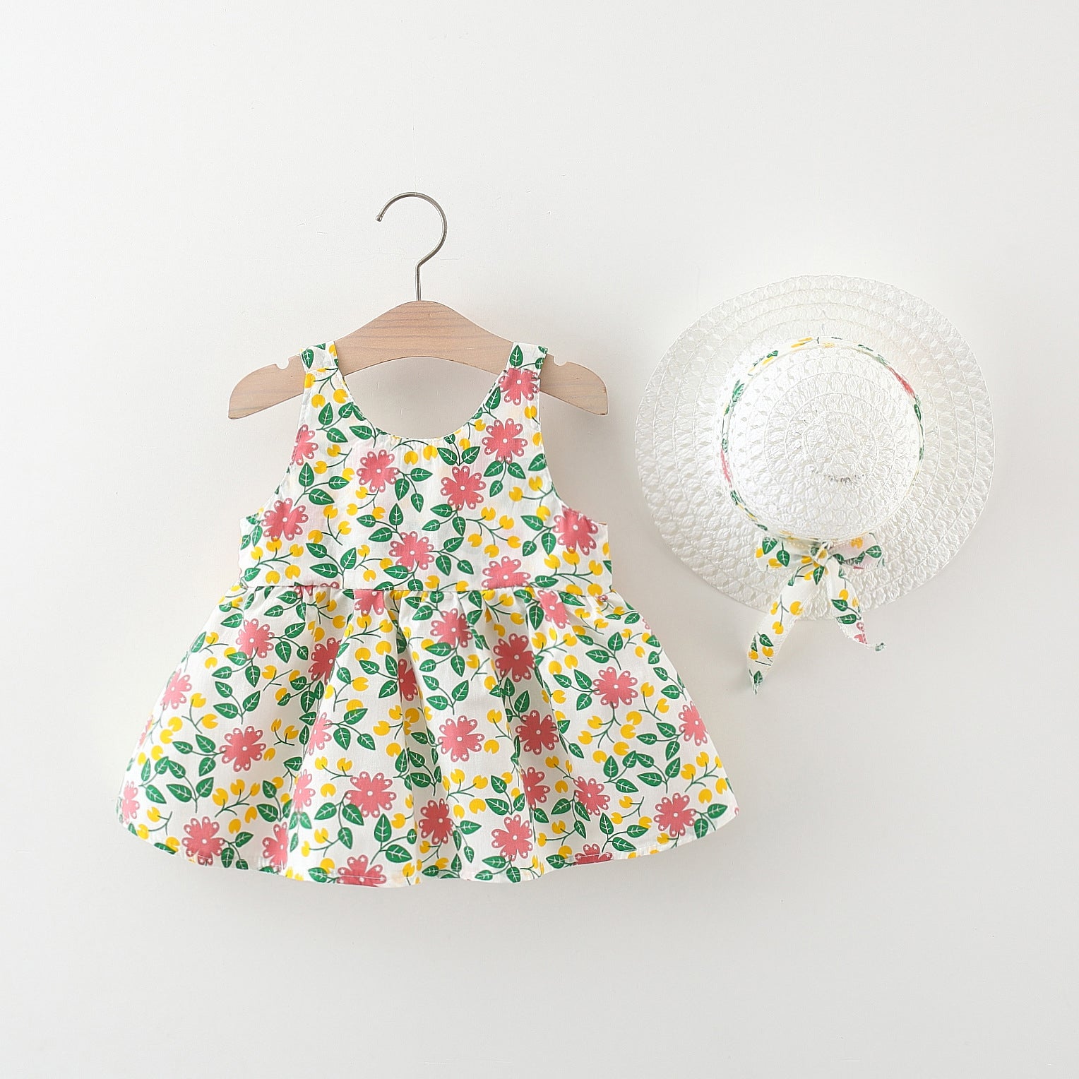 Girl's Floral Printed Fit - Flare Dress