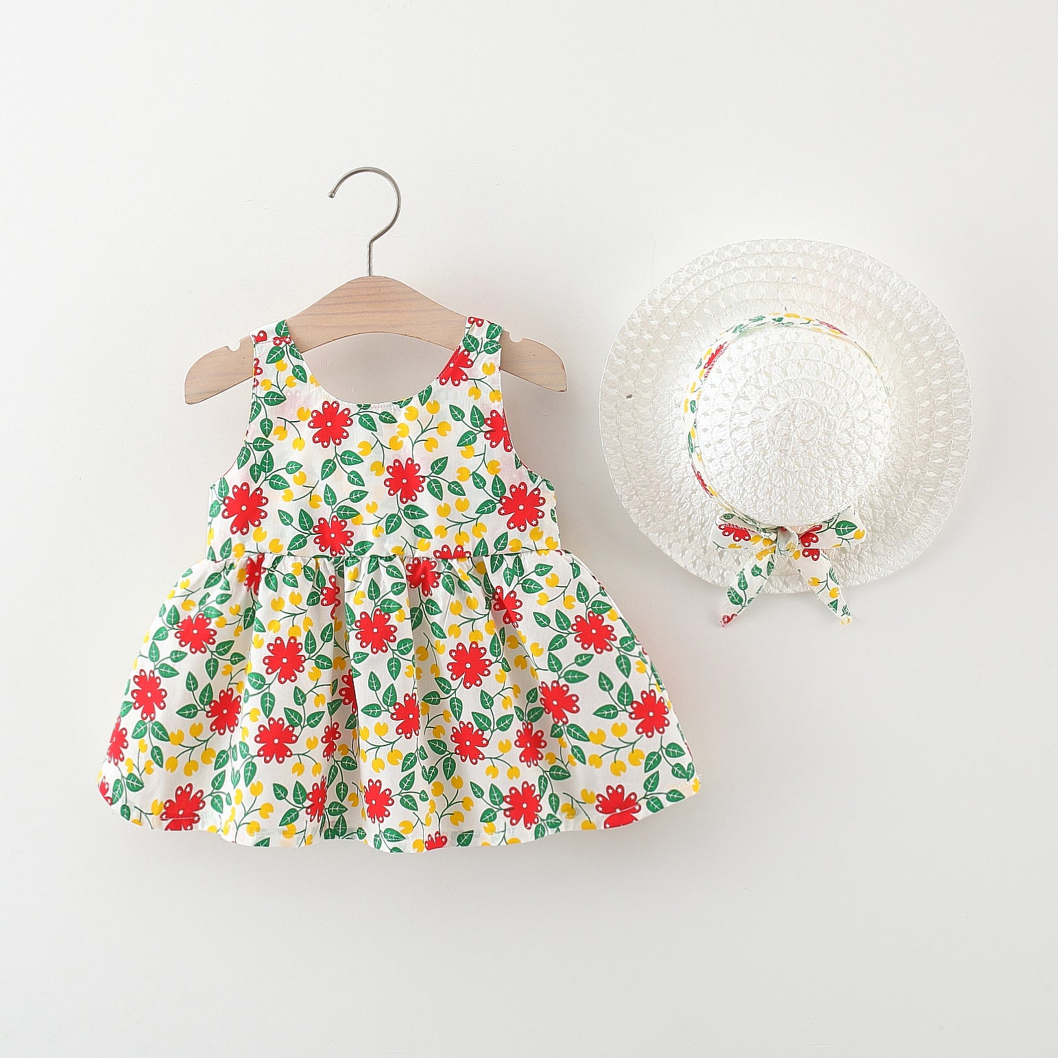 Girls Floral Printed A-Line Dress