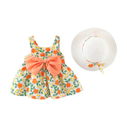 Girls Floral Printed A-Line Dress