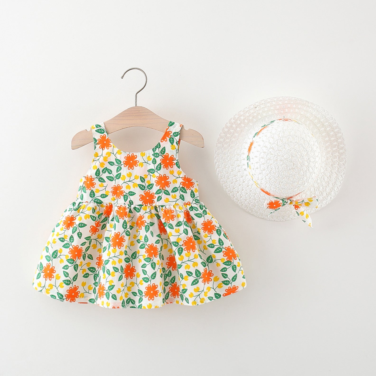 Girls Floral Printed A-Line Dress