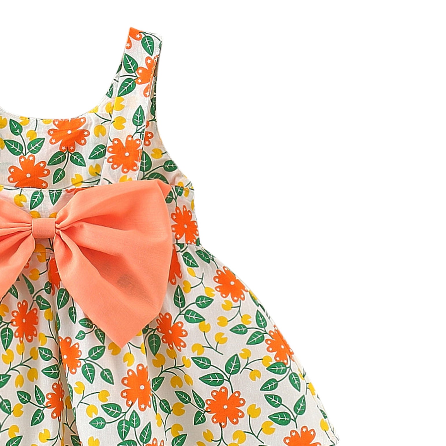 Girls Floral Printed A-Line Dress