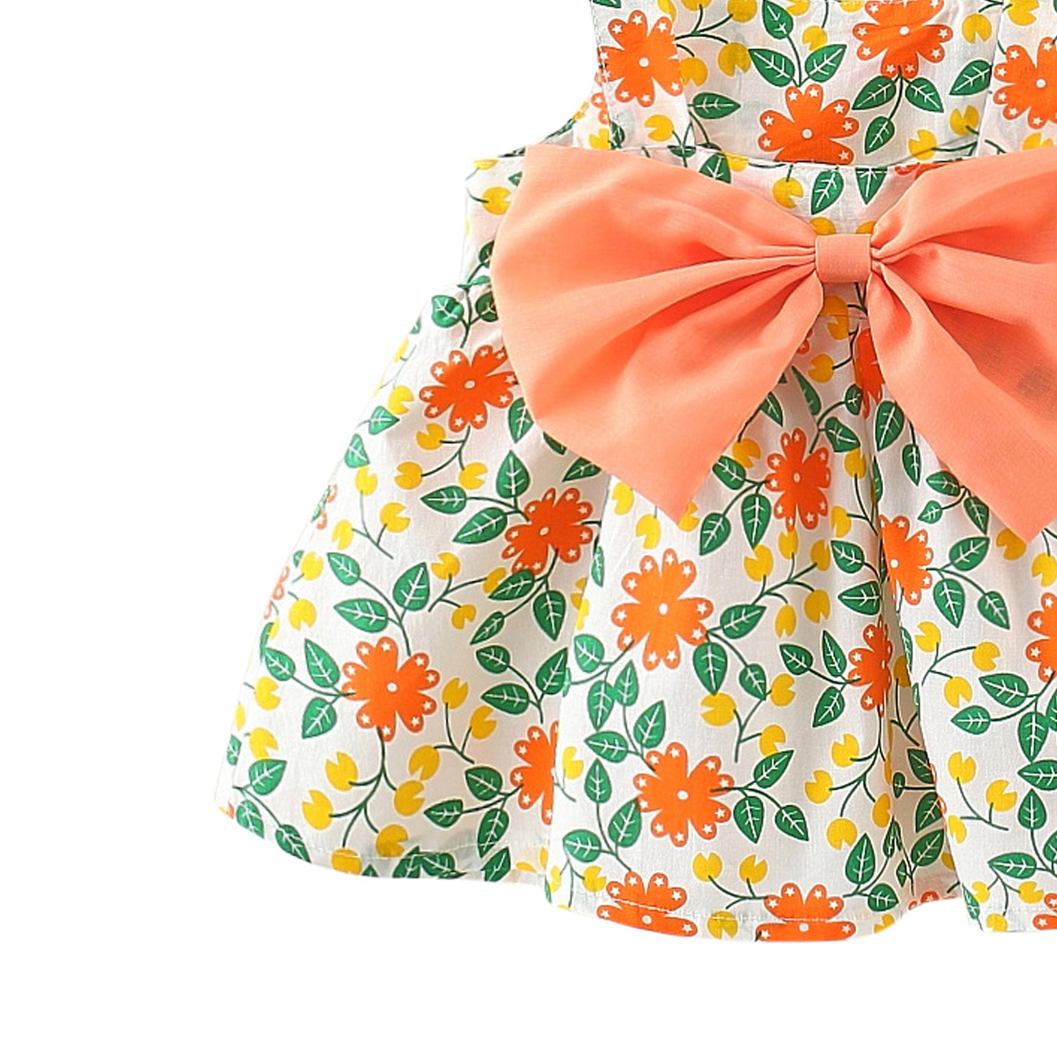 Girls Floral Printed A-Line Dress