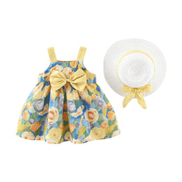 Girls Floral Printed A-Line Dress