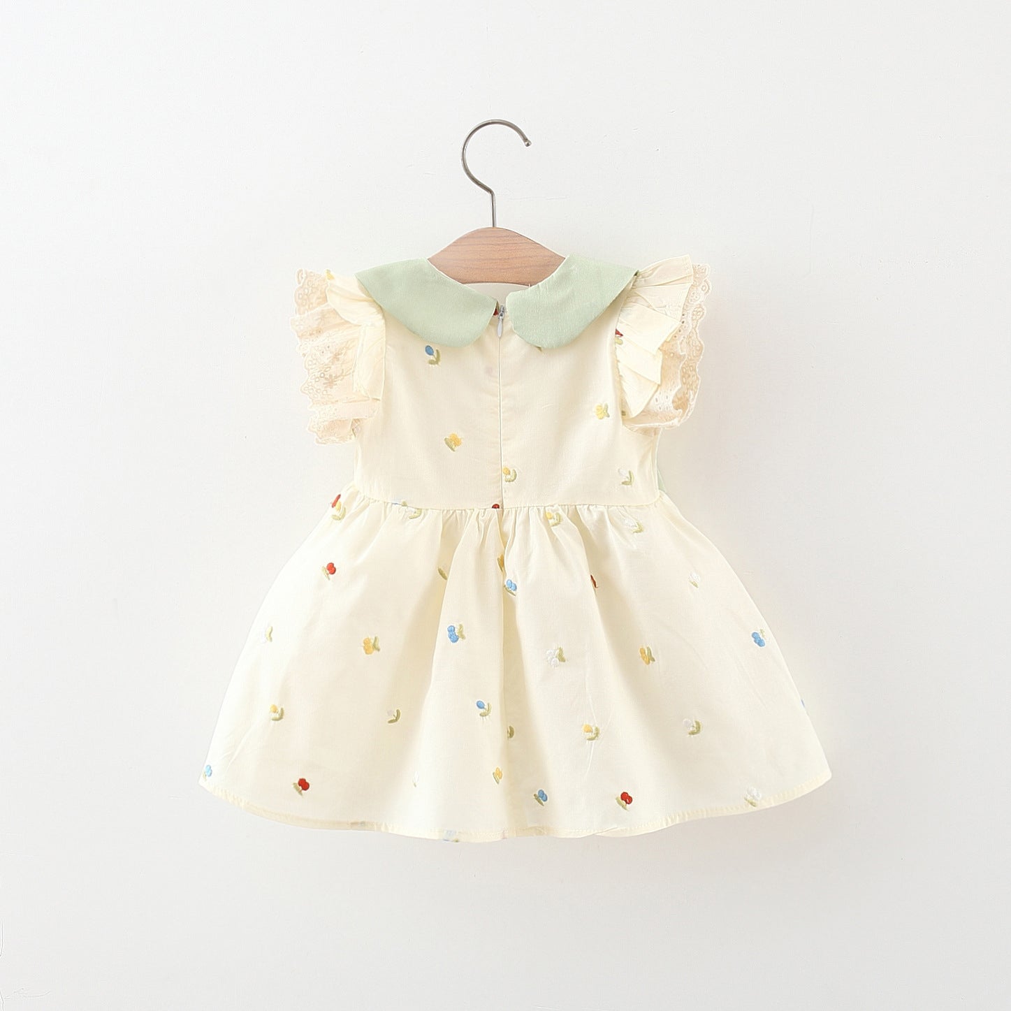 Print Flared Sleeve A-Line Dress