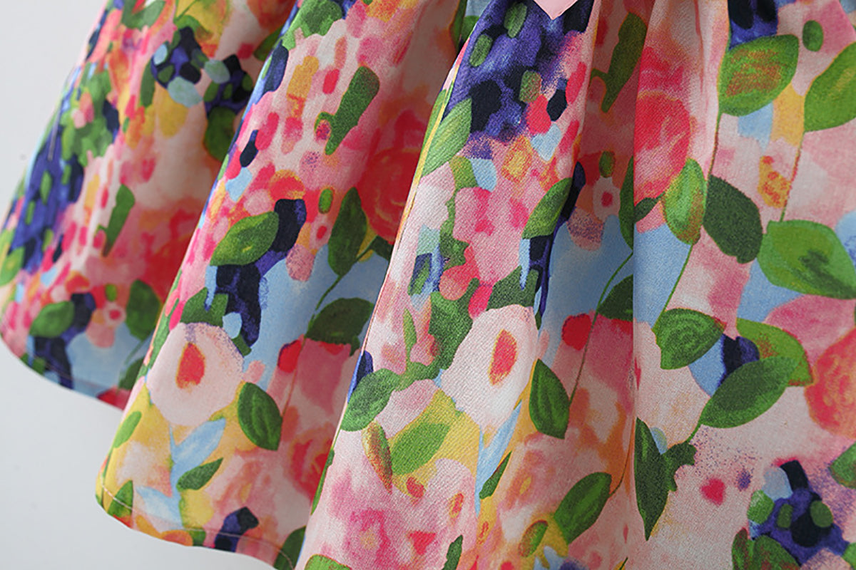 Print A-Line Mini Dress