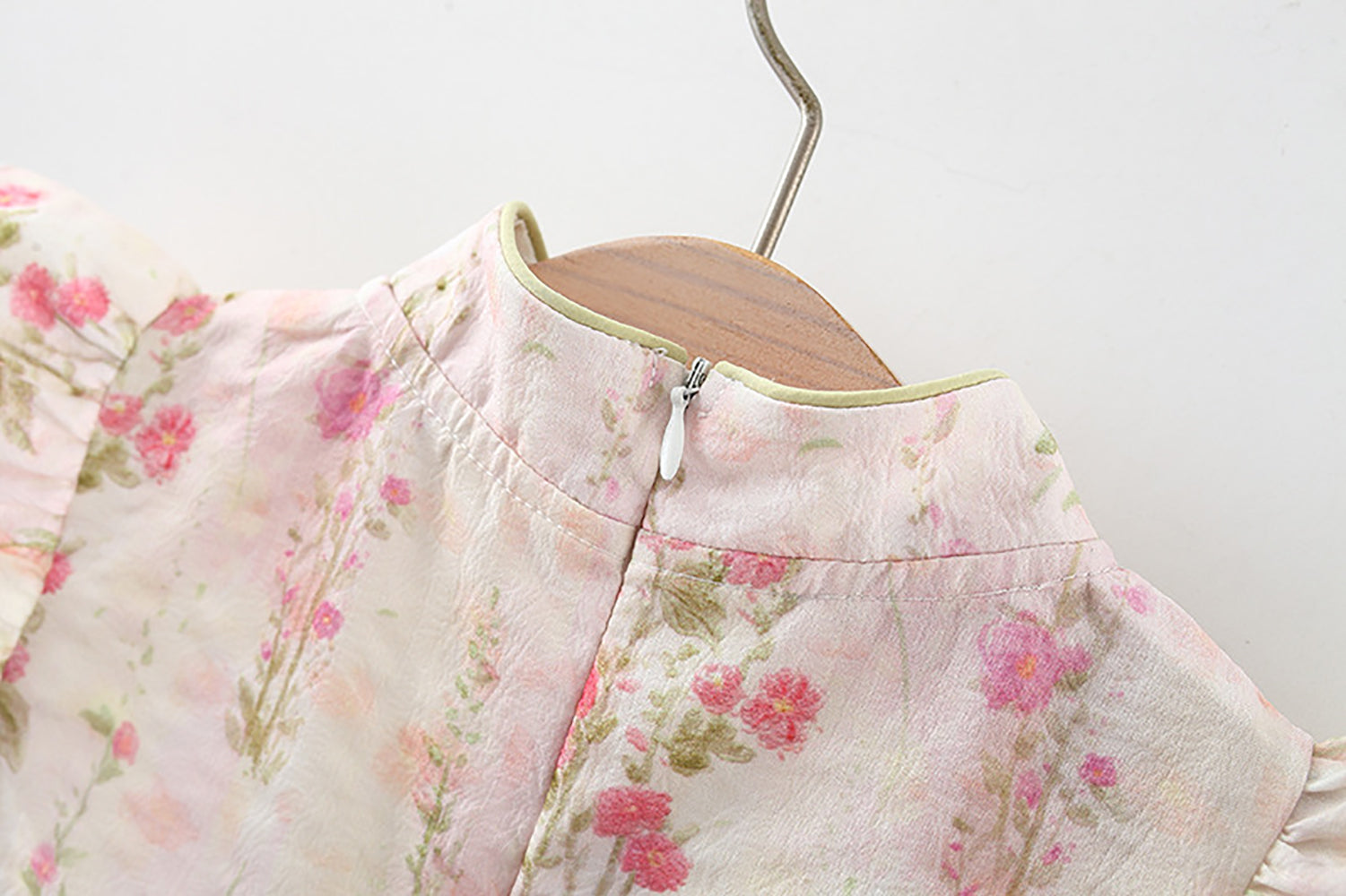 Girls Floral Printed Flared Sleeves A-Line Dress