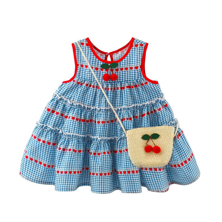Checked A-Line Mini Dress
