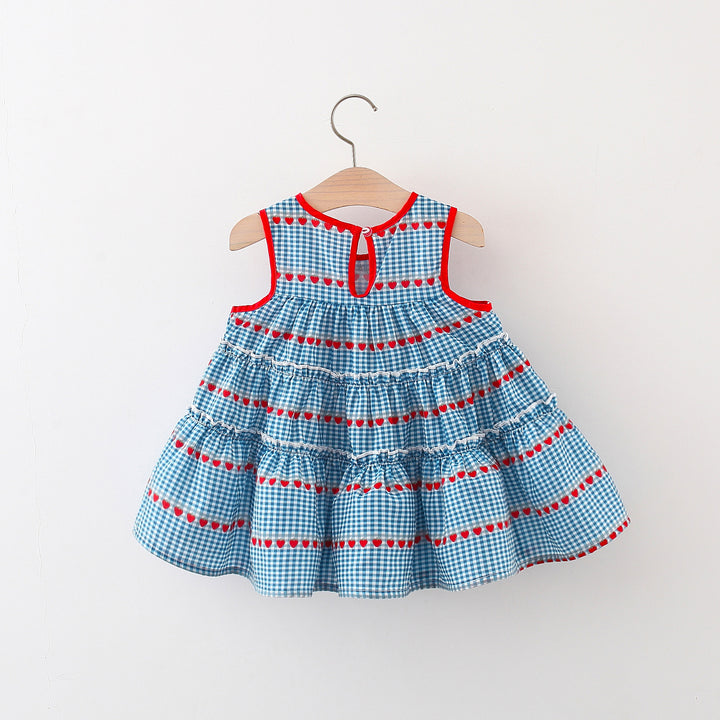Checked A-Line Mini Dress