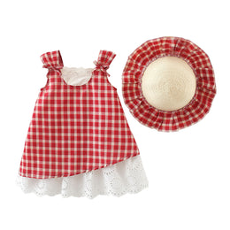 Checked Fit & Flare Mini Dress