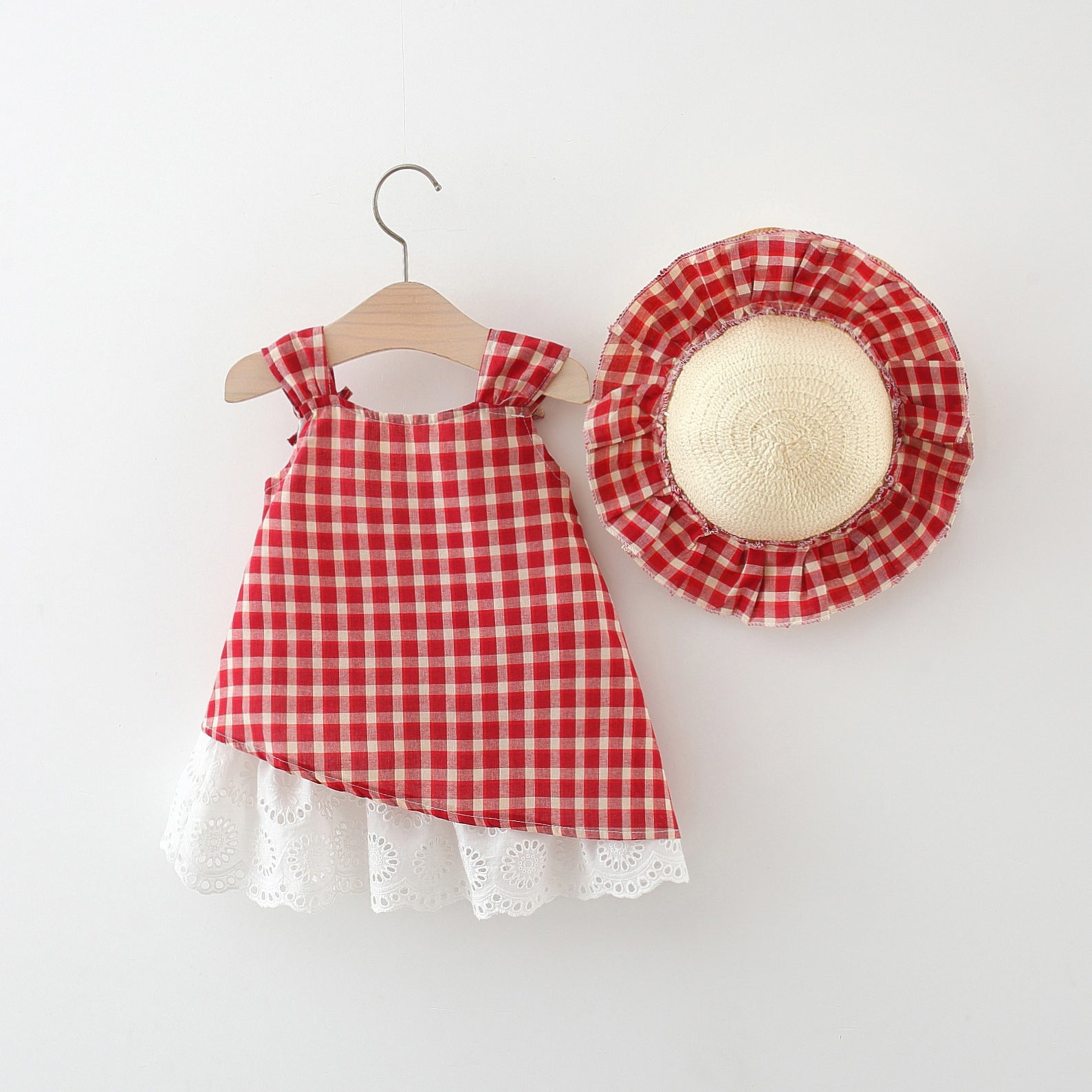 Checked Fit & Flare Mini Dress