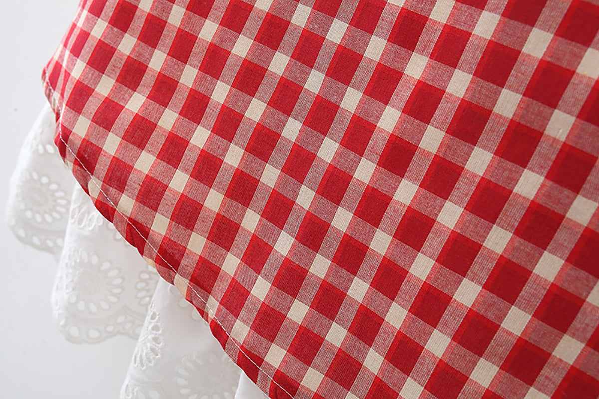 Checked Fit & Flare Mini Dress
