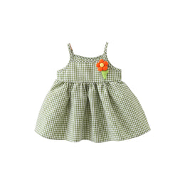 Checked A-Line Mini Dress