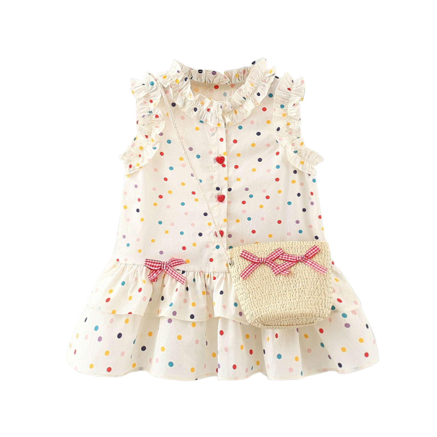 Polka Dot Print A-Line Mini Dress