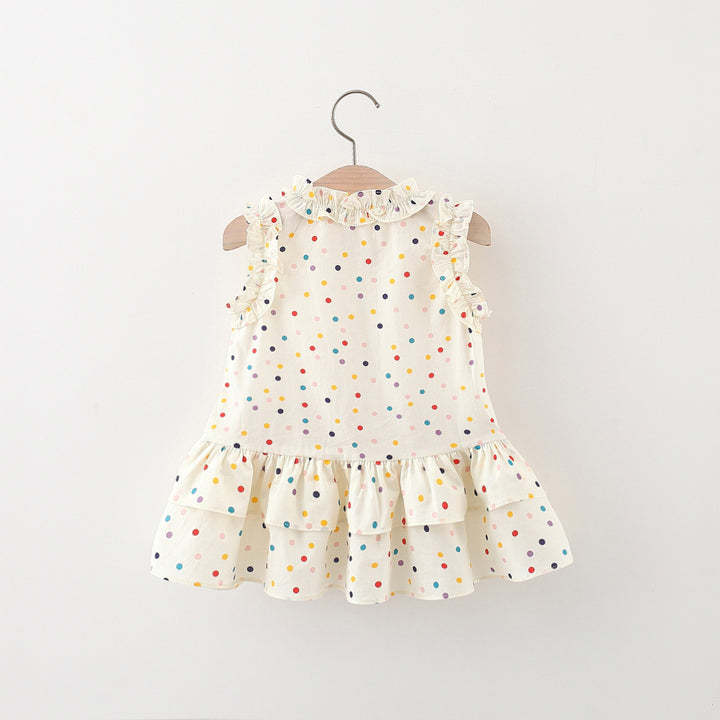 Polka Dot Print A-Line Mini Dress