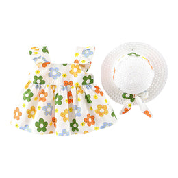 Girls Floral Print A-Line Dress