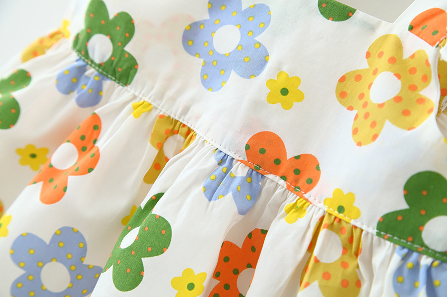 Girls Floral Print A-Line Dress