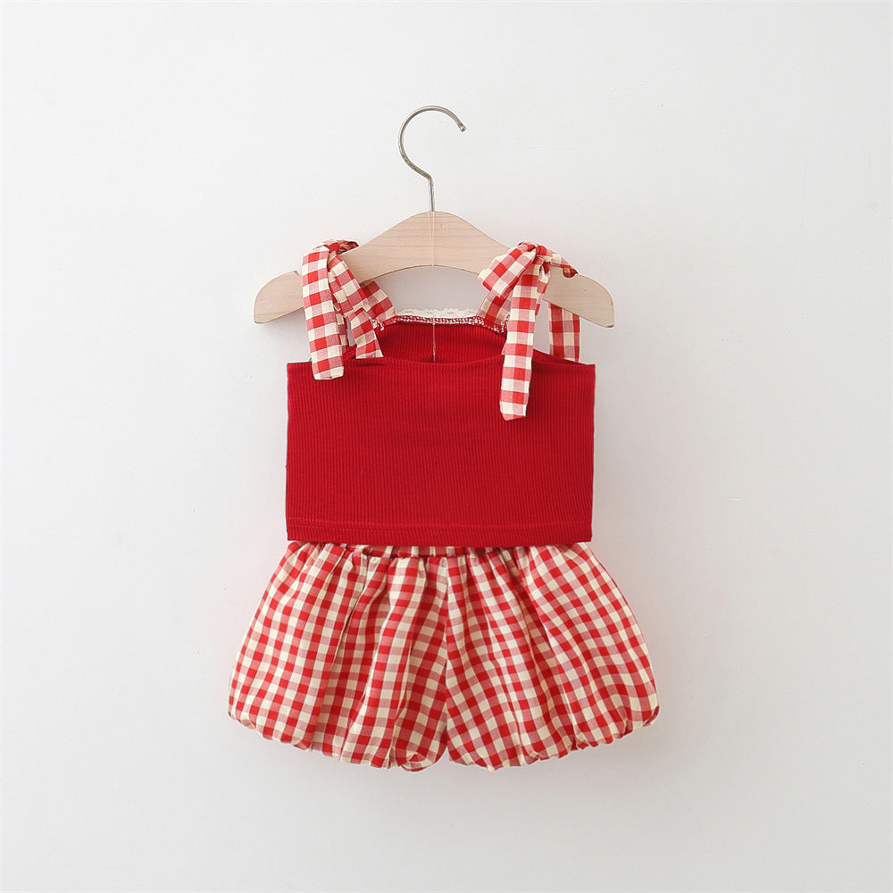 Kids Girls Top & Shorts Clothing Set