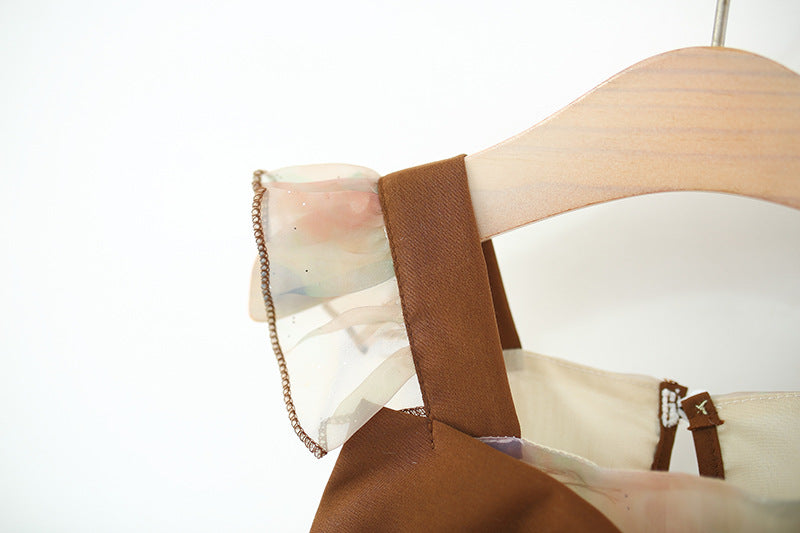 Colourblocked A-Line Dress