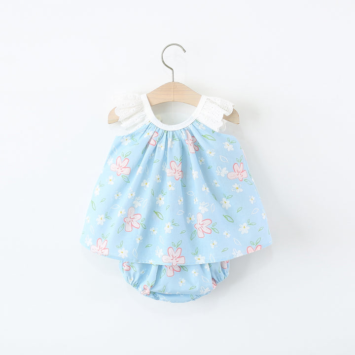 Printed Top and Shorts Set