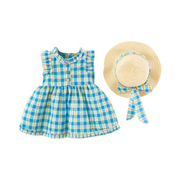 Checked A-Line Dress