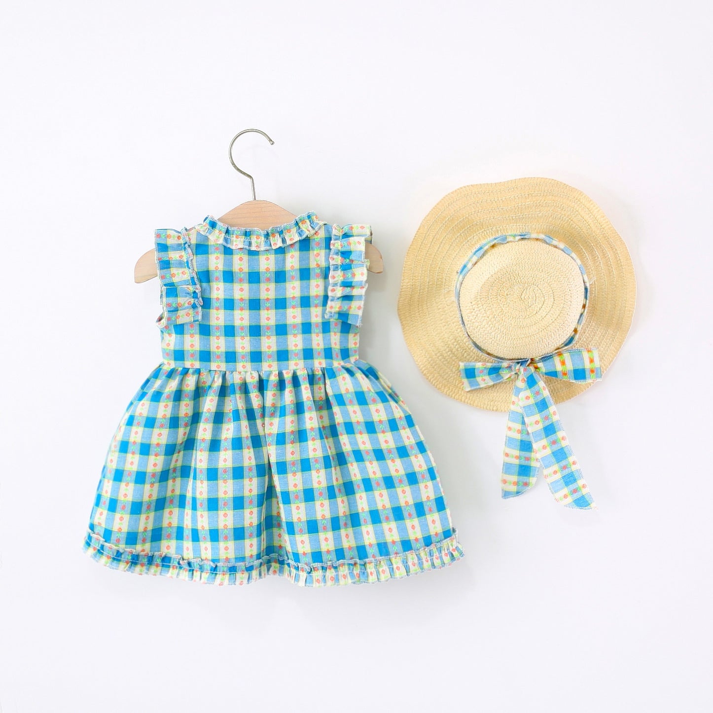 Checked A-Line Dress
