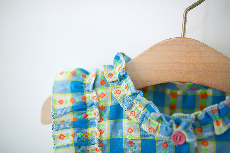 Checked A-Line Dress