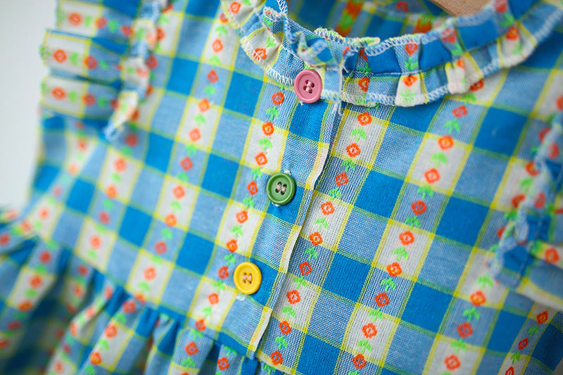 Checked A-Line Dress