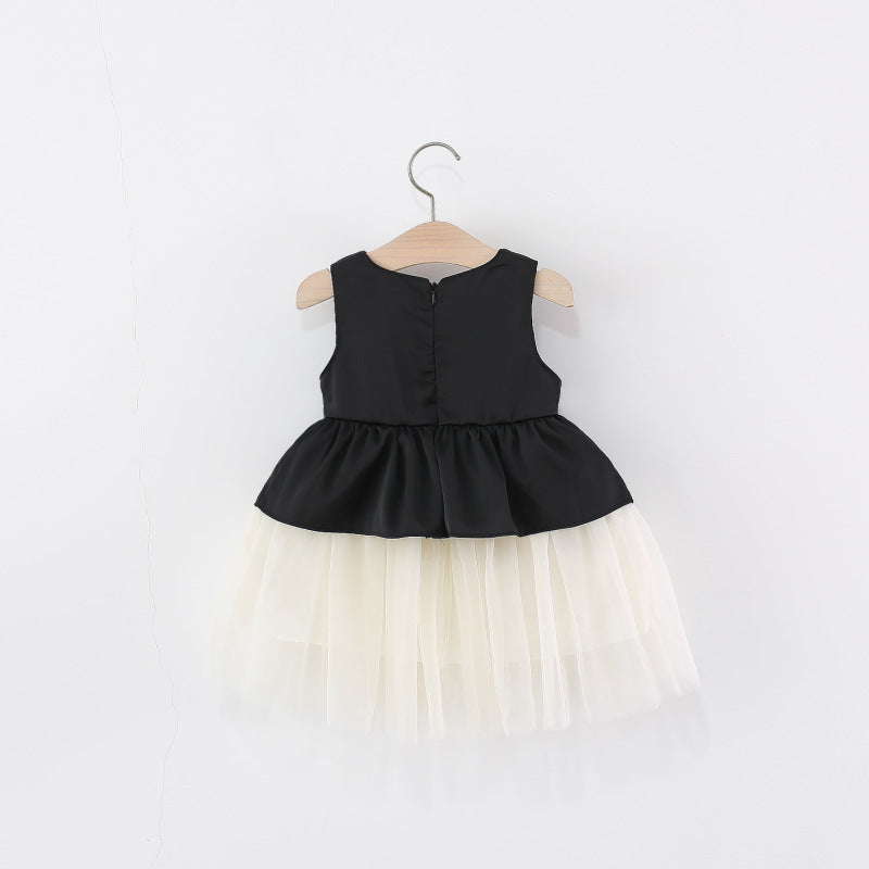 Colourblocked A-Line Dress