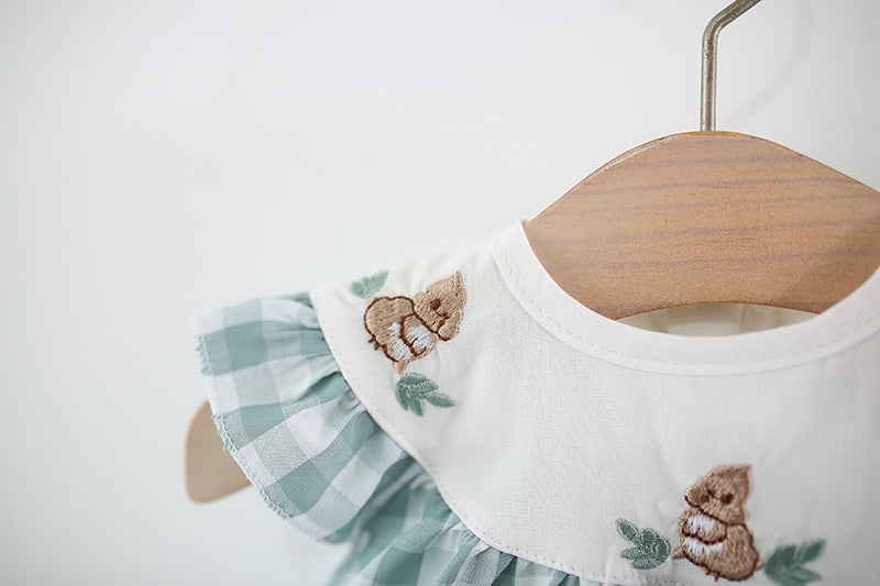 Checked A-Line Dress