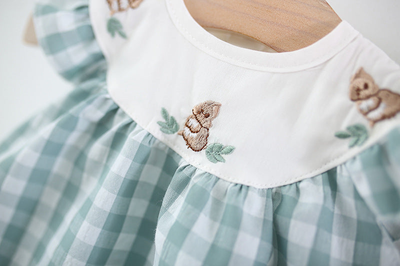 Checked A-Line Dress