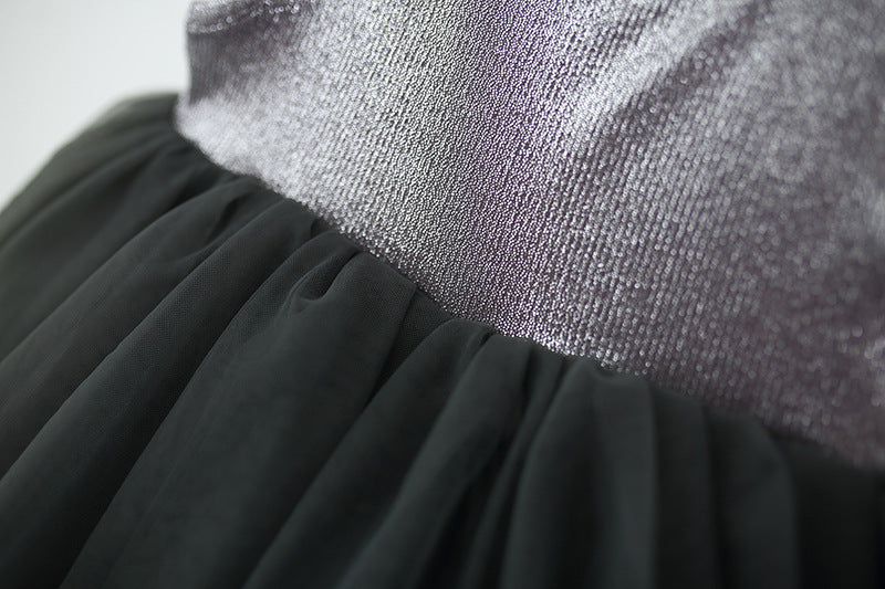 Colourblocked A-Line Dress