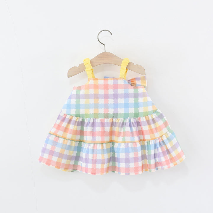 Checked A-Line Dress