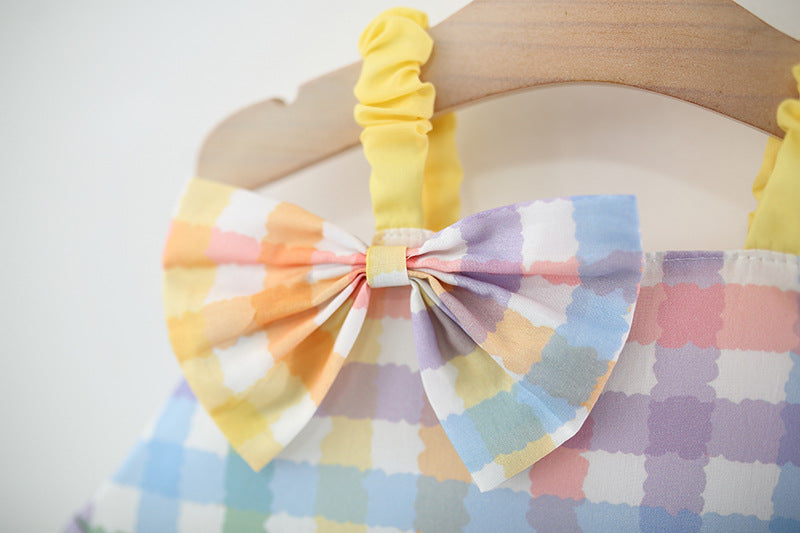 Checked A-Line Dress