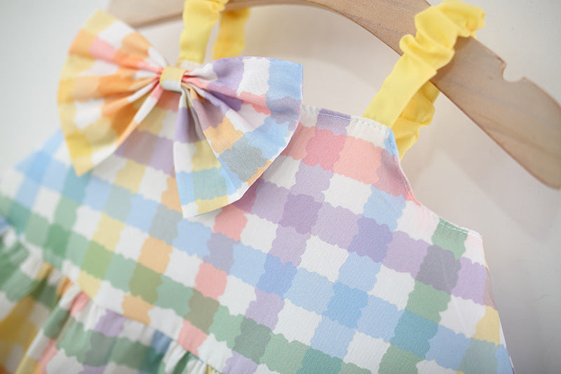 Checked A-Line Dress