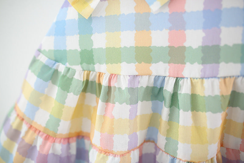 Checked A-Line Dress