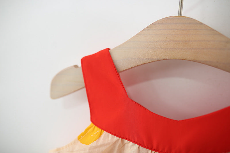 Colourblocked A-Line Dress