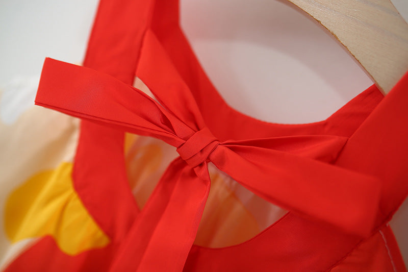 Colourblocked A-Line Dress