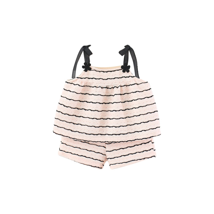 Striped Top and Shorts Set