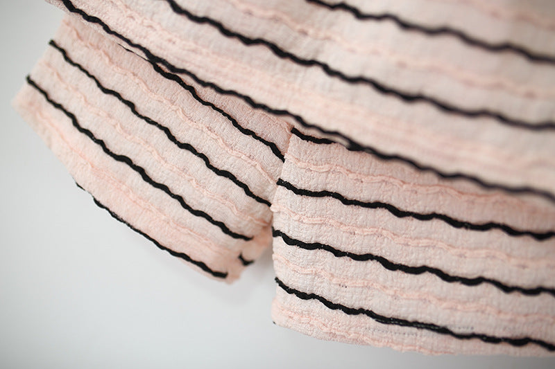 Striped Top and Shorts Set