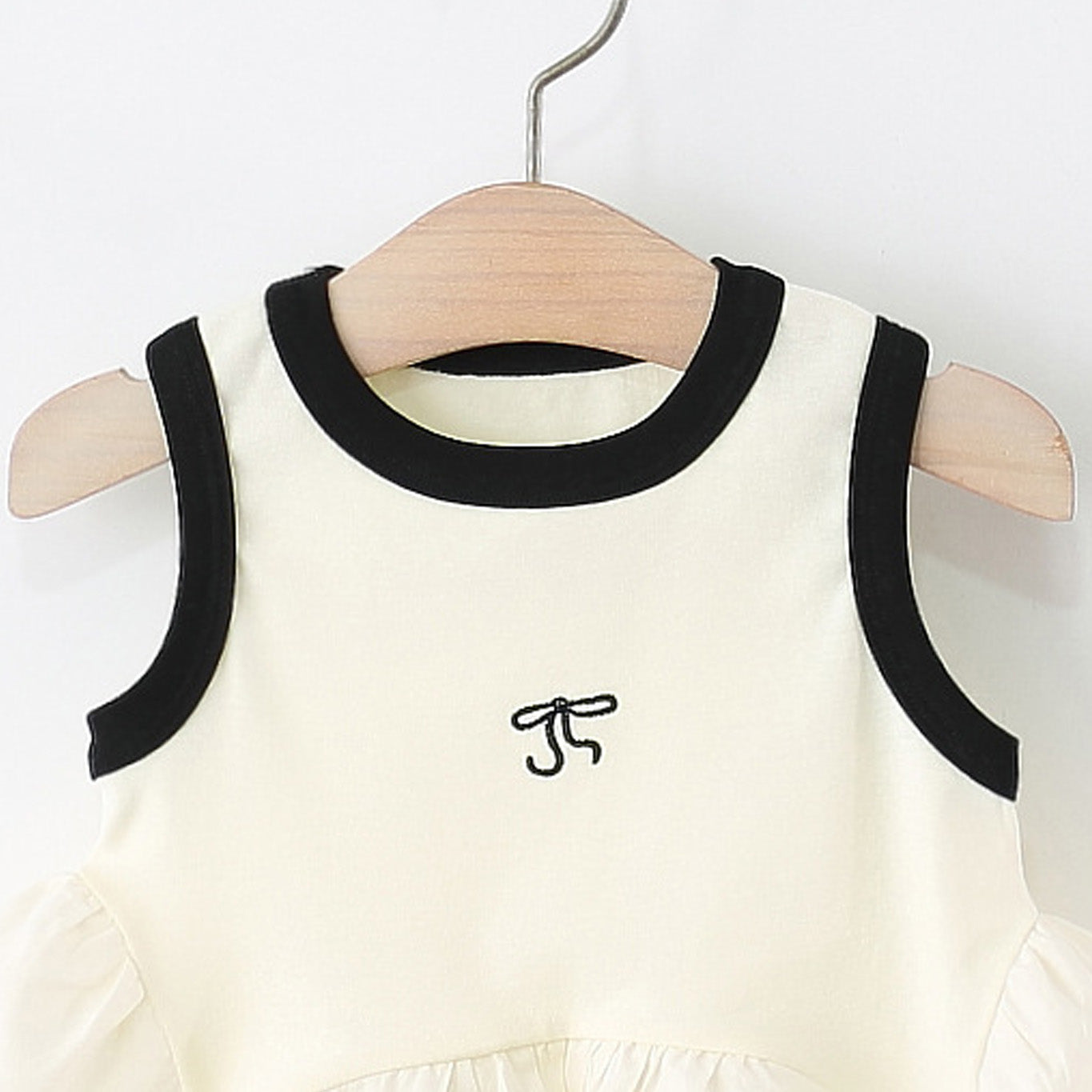 Girls Solid Round Neck Gathered or Pleated A-Line Dress