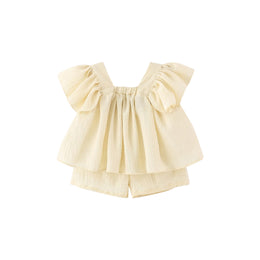 Solid Top and Shorts Set