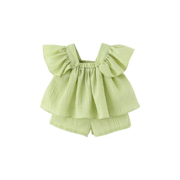 Solid Top and Shorts Set