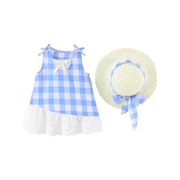 Checked A-Line Dress