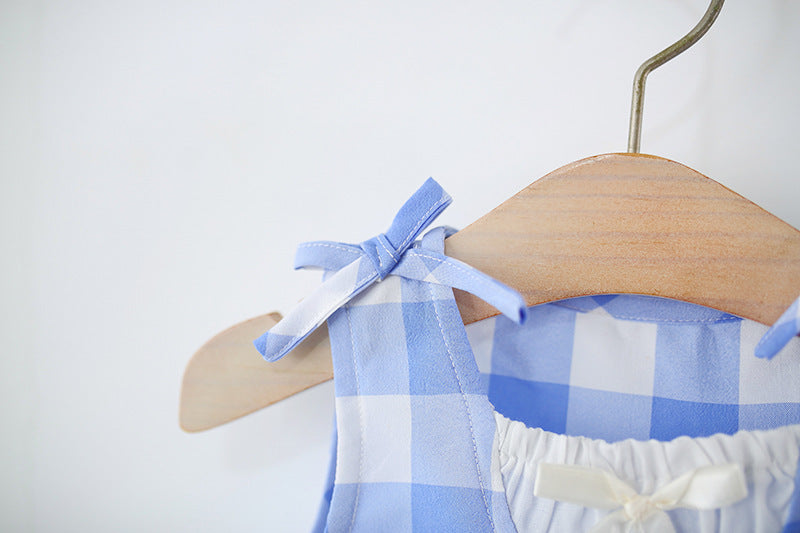 Checked A-Line Dress