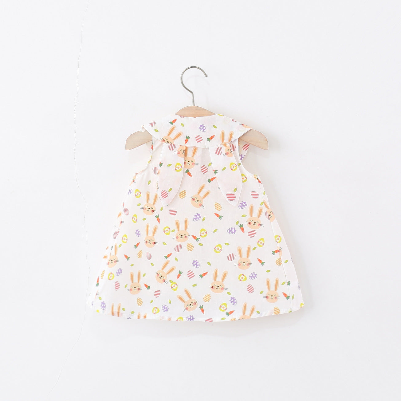 Girls Graphic Printed Gathered or Pleated Cotton A-Line Dress